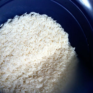 Skölj riset noggrant