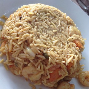 Biryani med scampi