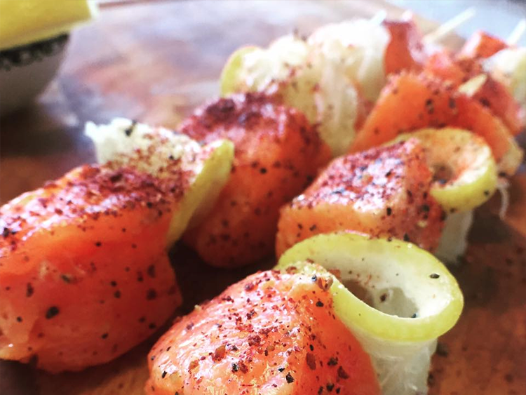 Lax med rub av sumak (sumac)