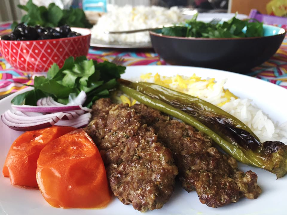 Persisk kebab kobide (kabab koobideh)